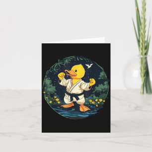 Karate Rubber Duck Animal Mma Taekwondo Jiu-Jitsu Card