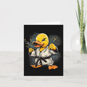 Karate Rubber Duck Animal Mma Taekwondo Jiu-Jitsu Card