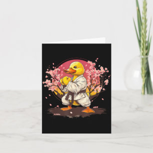 Karate Rubber Duck Animal Mma Taekwondo Jiu-Jitsu Card