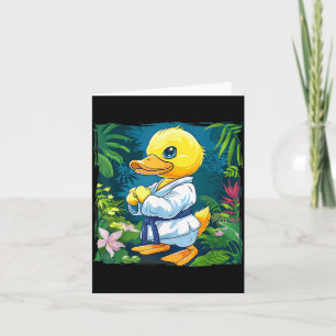 Karate Rubber Duck Animal Mma Taekwondo Jiu-Jitsu Card