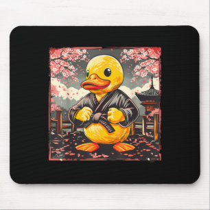 Karate Rubber Duck Animal Mma Taekwondo Jiu-Jitsu Mouse Mat