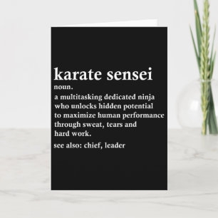 Karate Sensei Definition Funny Martial Arts Instru Card