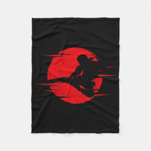 Karate Shadow Judo Martial Arts Japan Kung Fu Taek Fleece Blanket