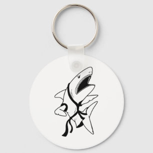 Karate Shark Funny Shark Wearing Karate Gi Shark L Key Ring