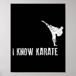 Karate Shirt I Know Karate Cool Martial Arts Gift Poster