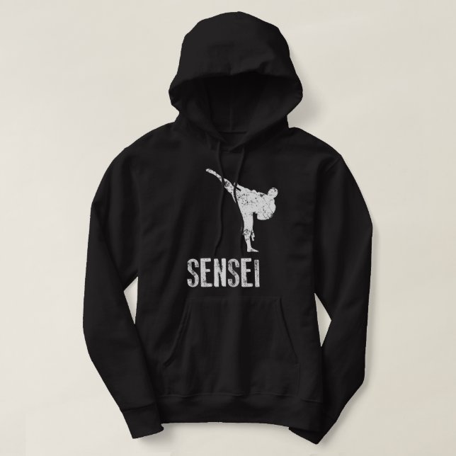 Karate Shirt, Sensei Cool Martial Arts Gift  Hoodie (Design Front)