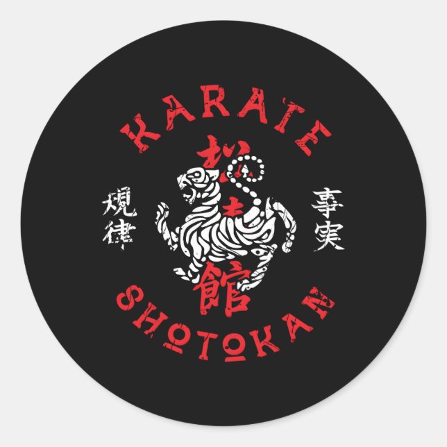 Karate Shotokan For Fan Of Karate Classic Round Sticker (Front)