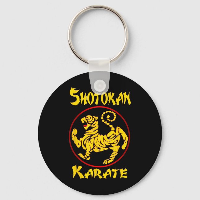 Karate Shotokan Tiger Martial Arts  Key Ring (Front)