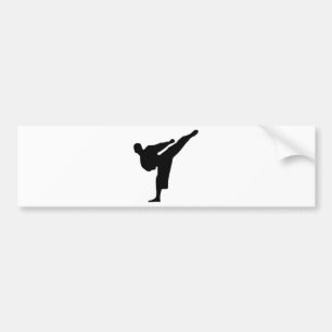 Karate Silhouette Bumper Sticker