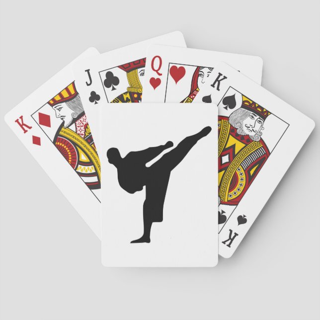 Karate Silhouette Playing Cards (Back)
