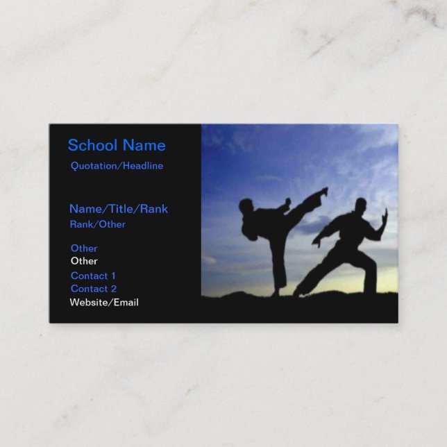 Karate Sky Business Card (Front)