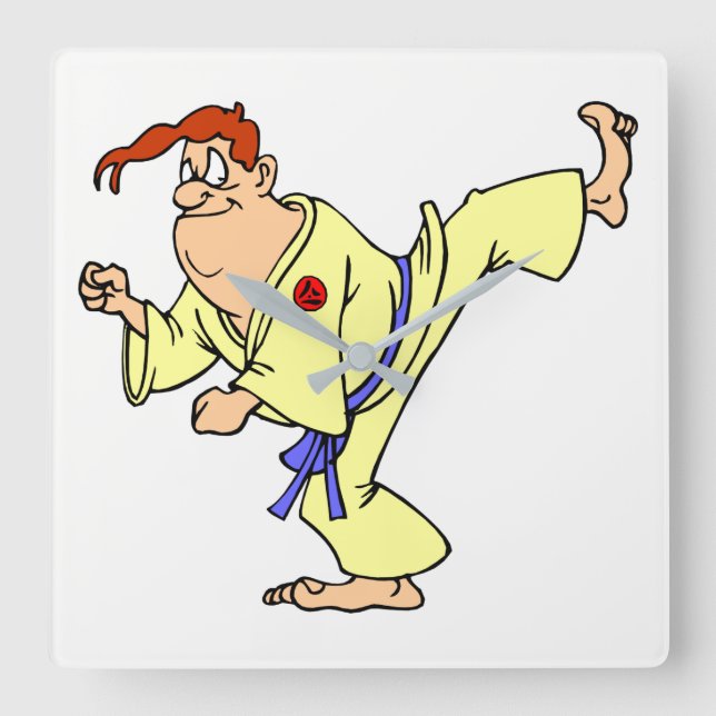 Karate Square Wall Clock (Front)