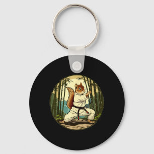 Karate Squirrel Bamboo Taekwondo Martial Arts Key Ring