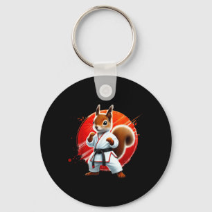 Karate Squirrel Martial Arts Fighter Judo Key Ring