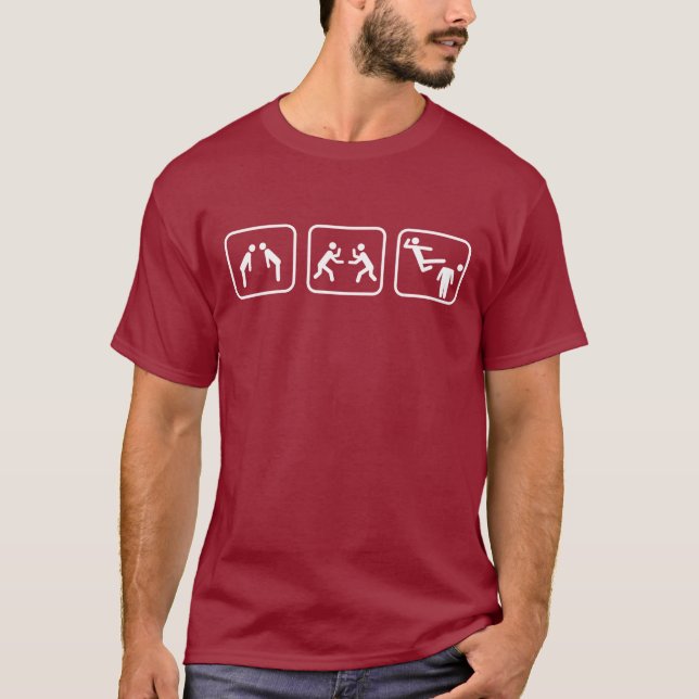 Karate Stick Figures T-Shirt (Front)