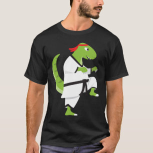 Karate T-rex Cool Cute Dinosaur Fighter Halloween  T-Shirt