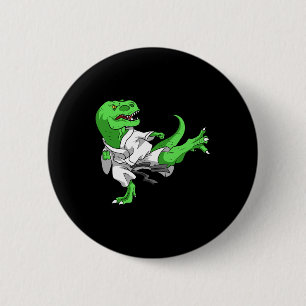 Karate T-rex Dino Student Dinosaur Teacher Karatek 6 Cm Round Badge