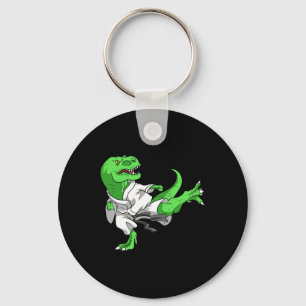 Karate T-rex Dino Student Dinosaur Teacher Karatek Key Ring
