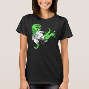 Karate T Rex Dino Student Dinosaur Teacher Karatek T-Shirt