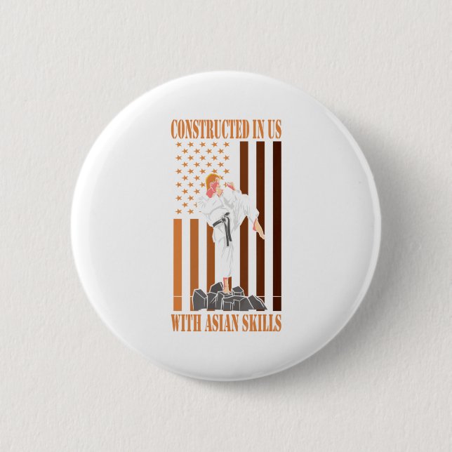 Karate T Shirt_2  6 Cm Round Badge (Front)