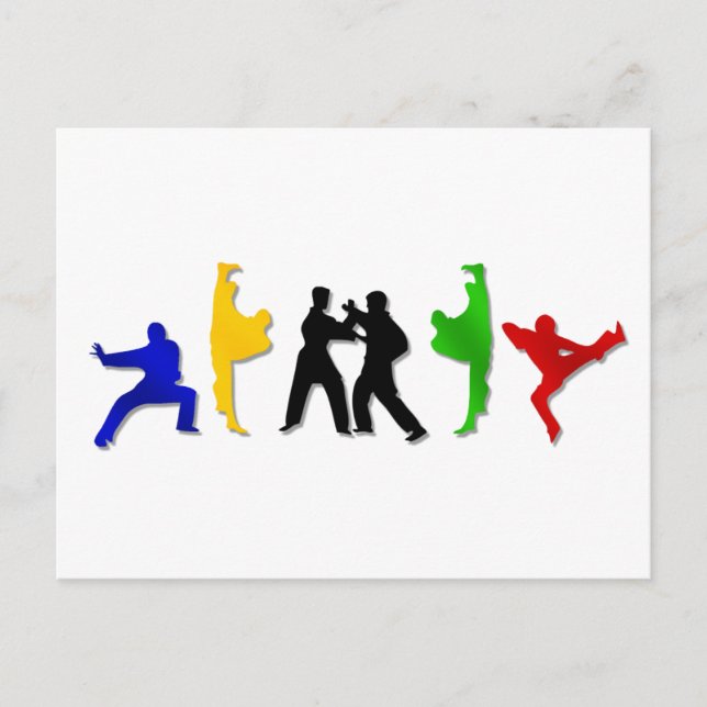 Karate Taekwando MMA Martial Arts Mens Athlete Postcard (Front)