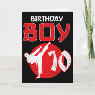 Karate Taekwondo 10 Years Old Birthday Martial Art Card