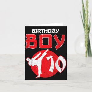 Karate Taekwondo 10 Years Old Birthday Martial Card