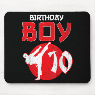 Karate Taekwondo 10 Years Old Birthday Martial Mouse Mat