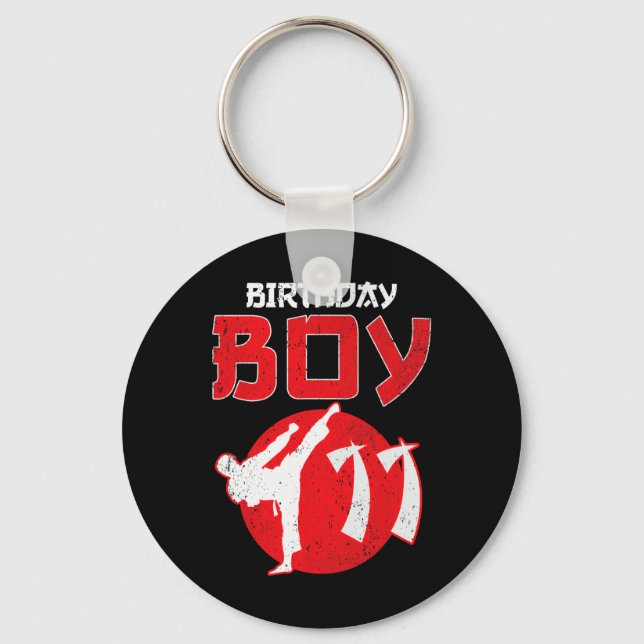 Karate Taekwondo 11 Years Old Birthday Martial Art Key Ring (Front)