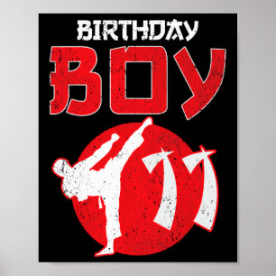Karate Taekwondo 11 Years Old Birthday Martial Art Poster