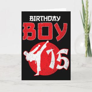 Karate Taekwondo 15 Years Old Birthday Martial Art Card