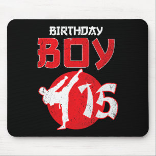 Karate Taekwondo 15 Years Old Birthday Martial Art Mouse Mat