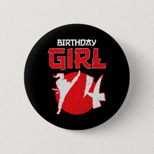 Karate Taekwondo 4 Years Old Birthday Martial Arts 6 Cm Round Badge