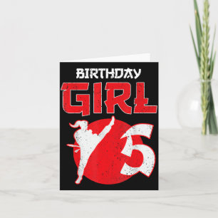 Karate Taekwondo 5 Years Old Birthday Martial Arts Card