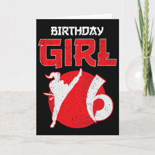 Karate Taekwondo 6 Years Old Birthday Martial Arts Card