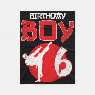 Karate Taekwondo 6 Years Old Birthday Martial Arts Fleece Blanket