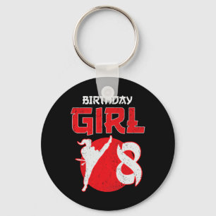 Karate Taekwondo 8 Years Old Birthday Martial Arts Key Ring