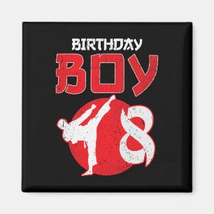 Karate Taekwondo 8 Years Old Birthday Martial Arts Magnet