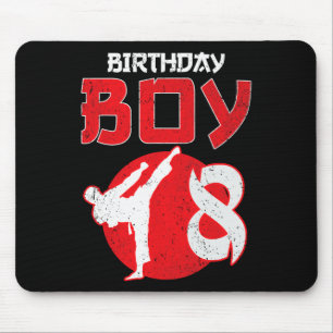 Karate Taekwondo 8 Years Old Birthday Martial Arts Mouse Mat