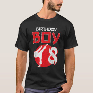Karate Taekwondo 8 Years Old Birthday Martial Arts T-Shirt