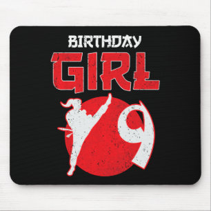 Karate Taekwondo 9 Years Old Birthday Martial Arts Mouse Mat