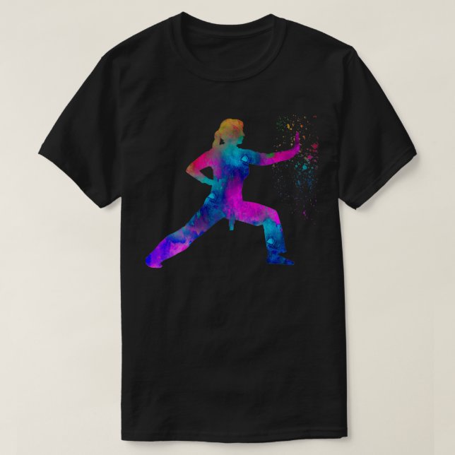 Karate taekwondo competition in watercolor 24 T-Shirt (Design Front)