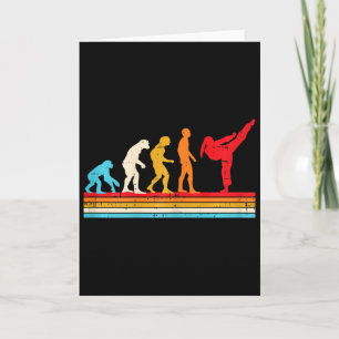 Karate Taekwondo Evolution Girl Ponytail Kick Wome Card