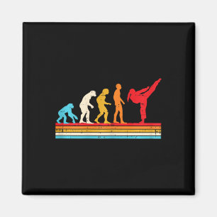 Karate Taekwondo Evolution Girl Ponytail Kick Wome Magnet