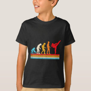 Karate Taekwondo Evolution Girl Ponytail Kick Wome T-Shirt