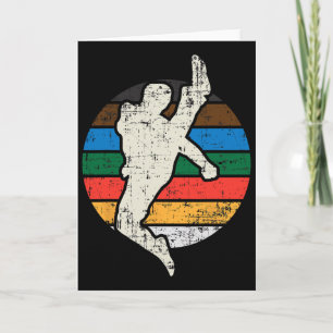 Karate Taekwondo Fighter Retro Vintage Martial-art Card