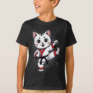 Karate Taekwondo Funny Cat Jiu Jitsu Women Girls T-Shirt