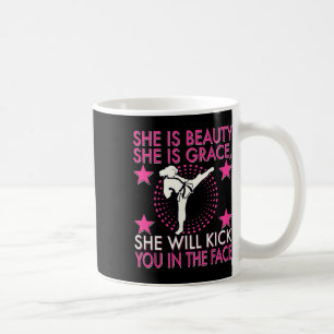 Karate Taekwondo Girl Women Karate Kick Coffee Mug