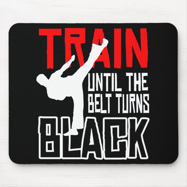Karate Taekwondo Jiu Jitsu Funny Martial Arts Gift Mouse Mat (Front)