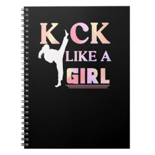 Karate Taekwondo Jiu Jitsu Girl Fighting Fun Notebook